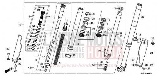 GABEL, VORNE CRF450RB de 2011